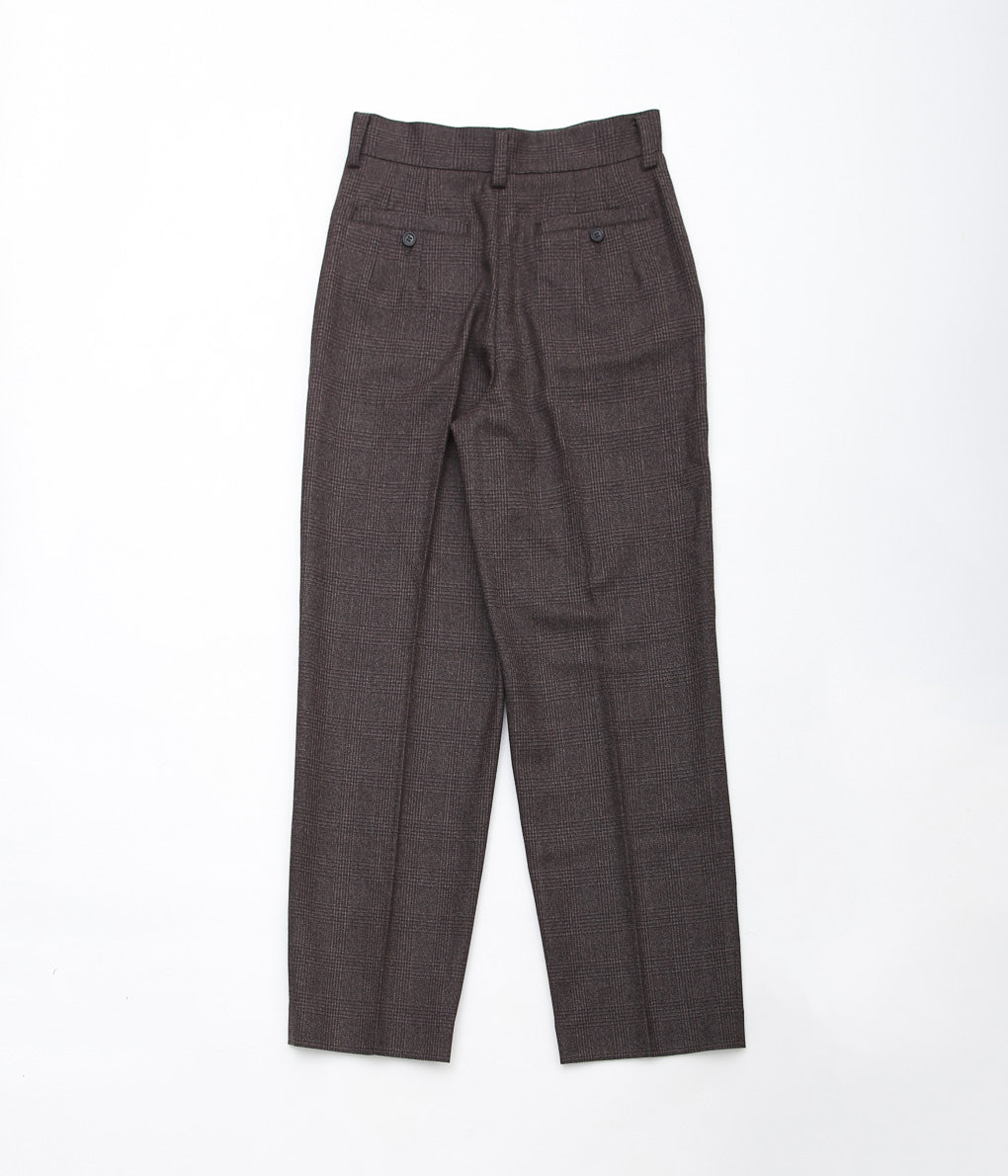 JONNLYNX ''2WAY STRETCH WOOL PANTS'' (CHECKED BROWN)