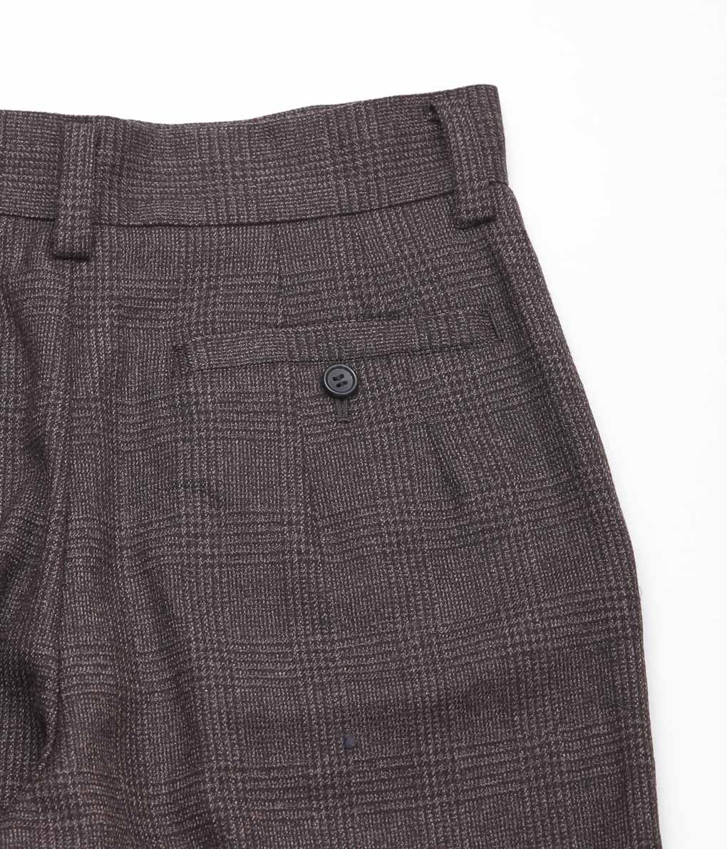 JONNLYNX ''2WAY STRETCH WOOL PANTS'' (CHECKED BROWN)