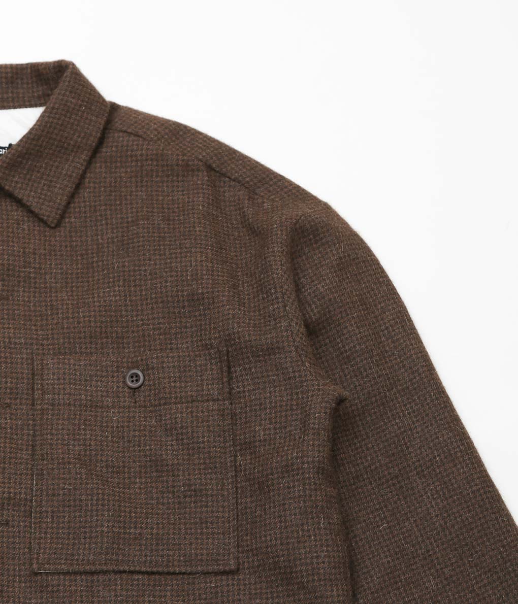 EVAN KINORI ''FIELD SHIRT TWO'' (UNDYED-BROWN)