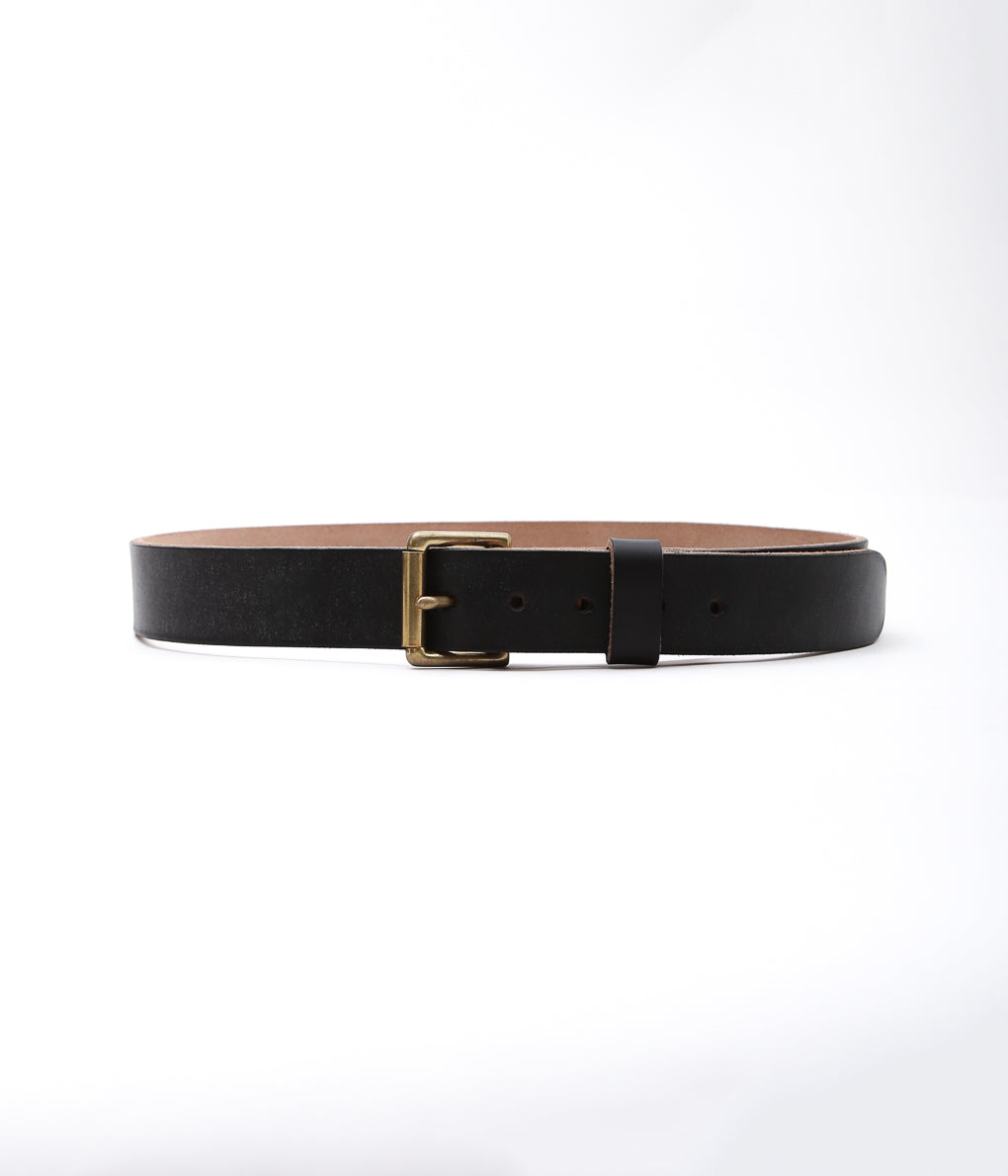 CHARLIE BORROW ``LEATHER BELT'' (BLACK)