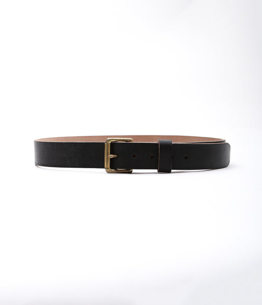 CHARLIE BORROW ''LEATHER BELT''(BLACK)