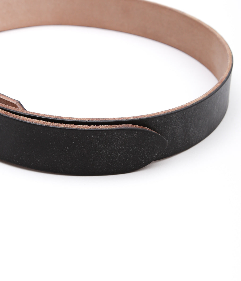 CHARLIE BORROW ``LEATHER BELT'' (BLACK)