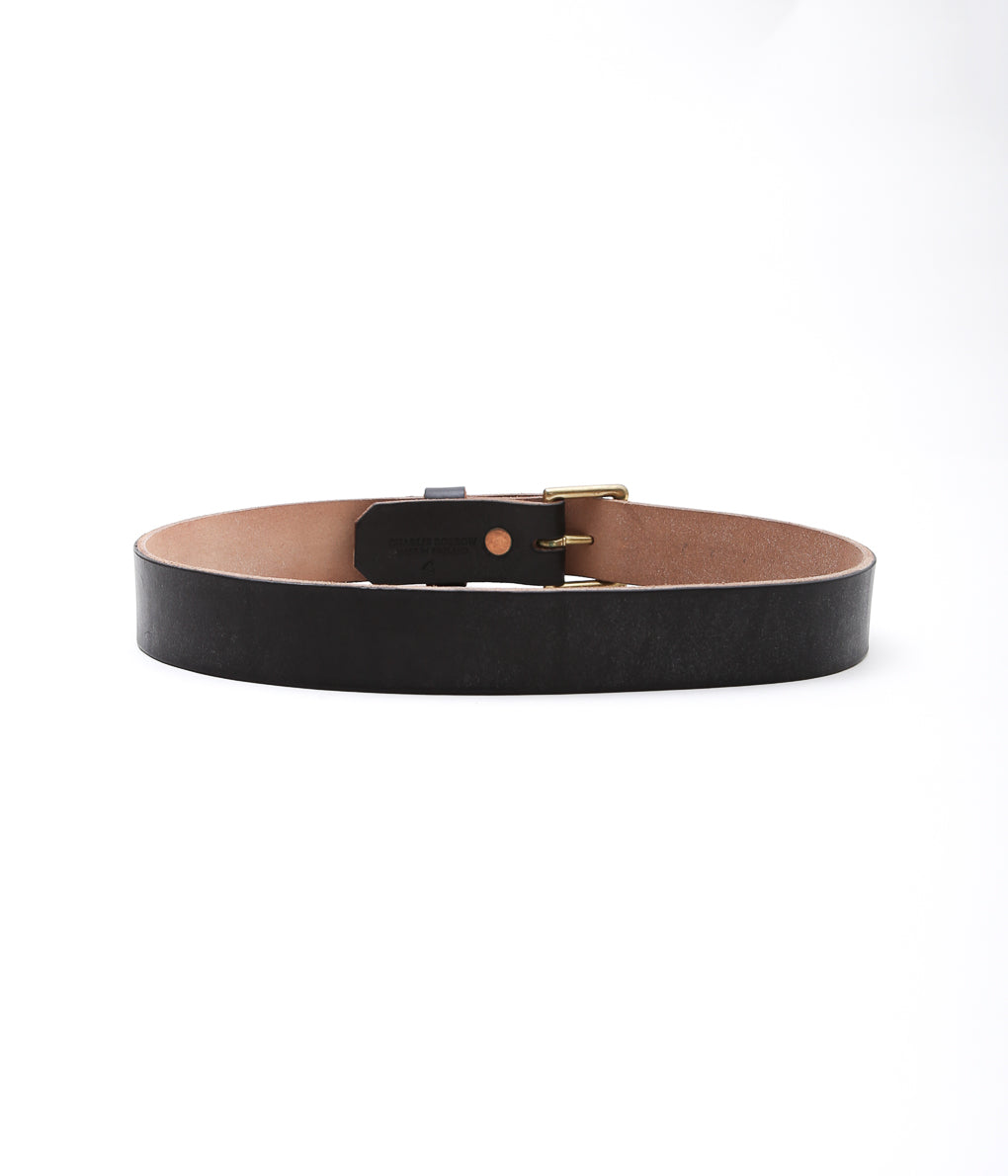 CHARLIE BORROW ''LEATHER BELT'' (BLACK)