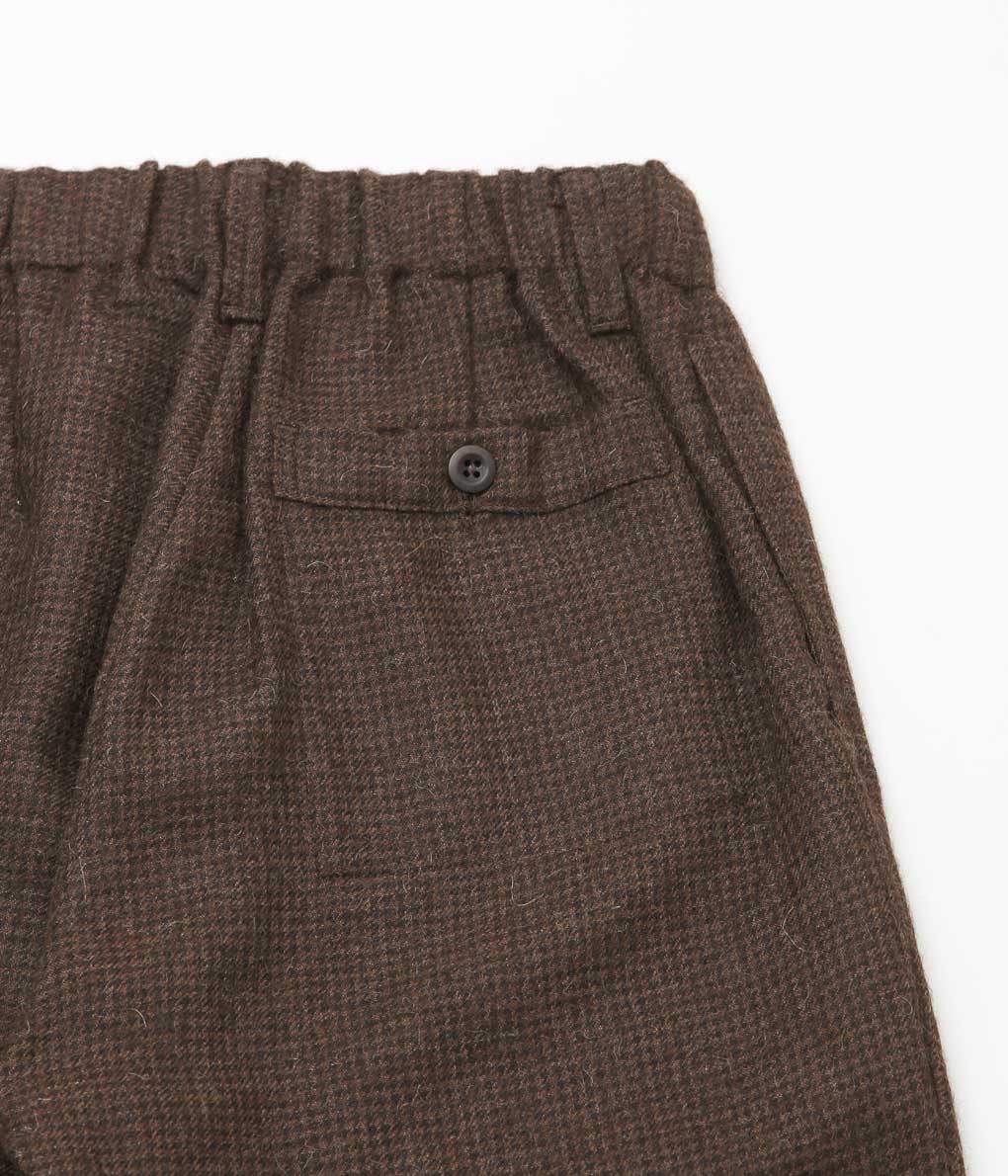 EVAN KINORI ''ELASTIC PANT'' (UNDYED-BROWN)