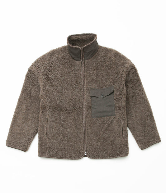 EVAN KINORI ''FLEECE JACKET'' (UNDYED-BROWN)