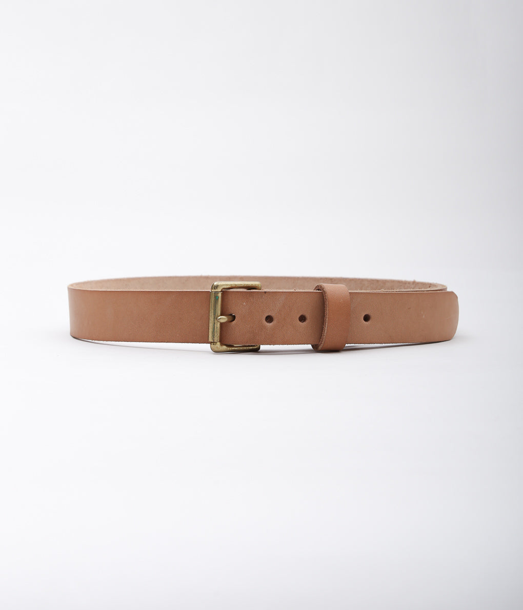 CHARLIE BORROW ''LEATHER BELT'' (NATURAL)