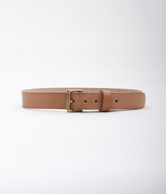 CHARLIE BORROW ''LEATHER BELT''(NATURAL)