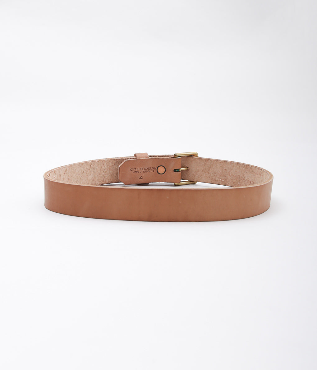 CHARLIE BORROW ``LEATHER BELT'' (NATURAL)