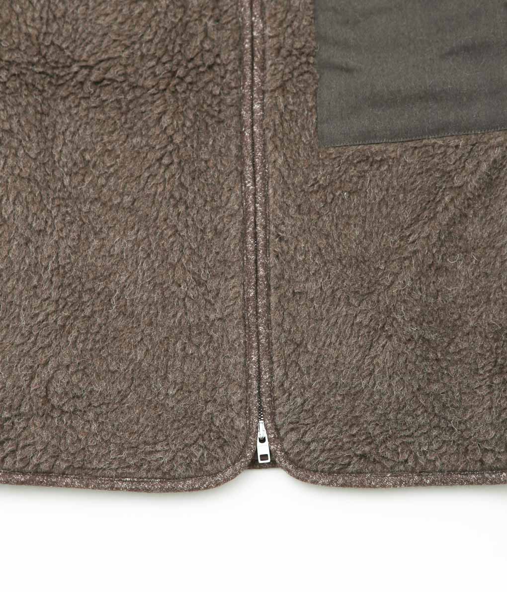 EVAN KINORI ''FLEECE JACKET'' (UNDYED-BROWN)