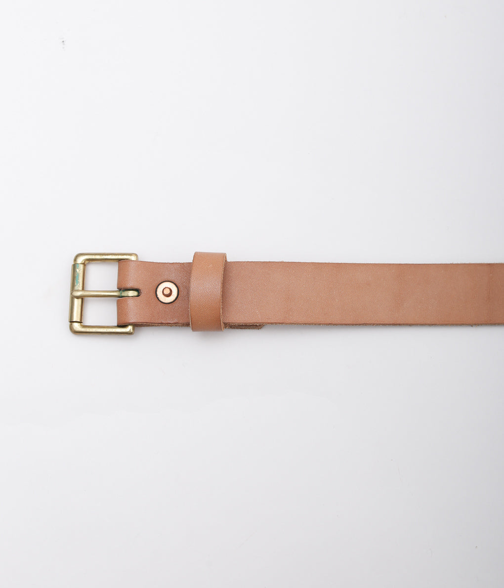 CHARLIE BORROW ``LEATHER BELT'' (NATURAL)