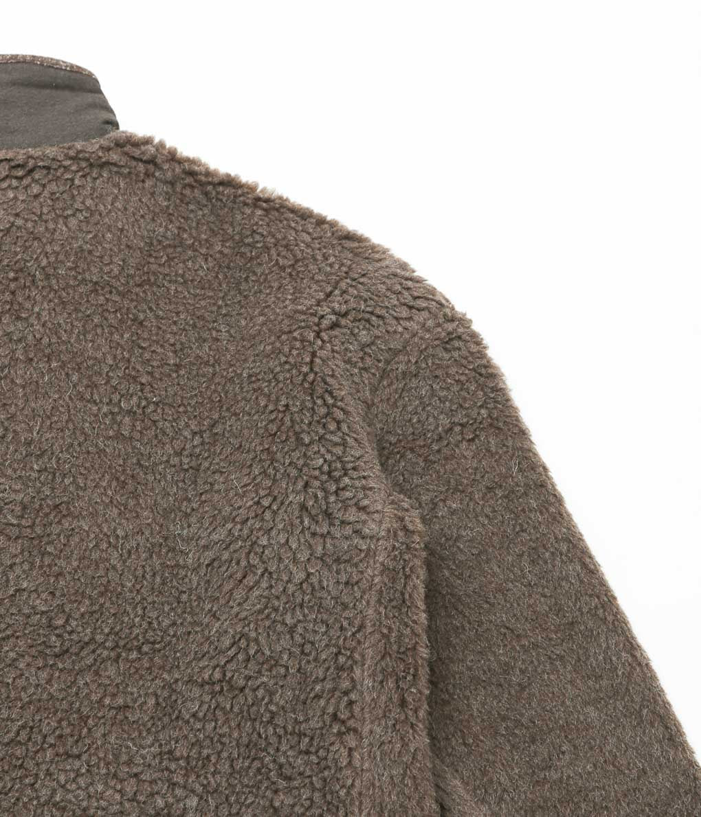 EVAN KINORI ''FLEECE JACKET'' (UNDYED-BROWN)