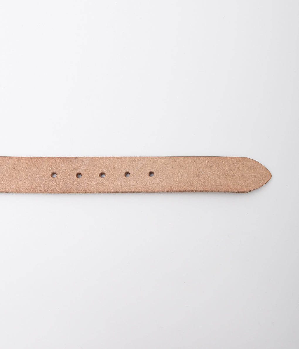 CHARLIE BORROW ``LEATHER BELT'' (NATURAL)