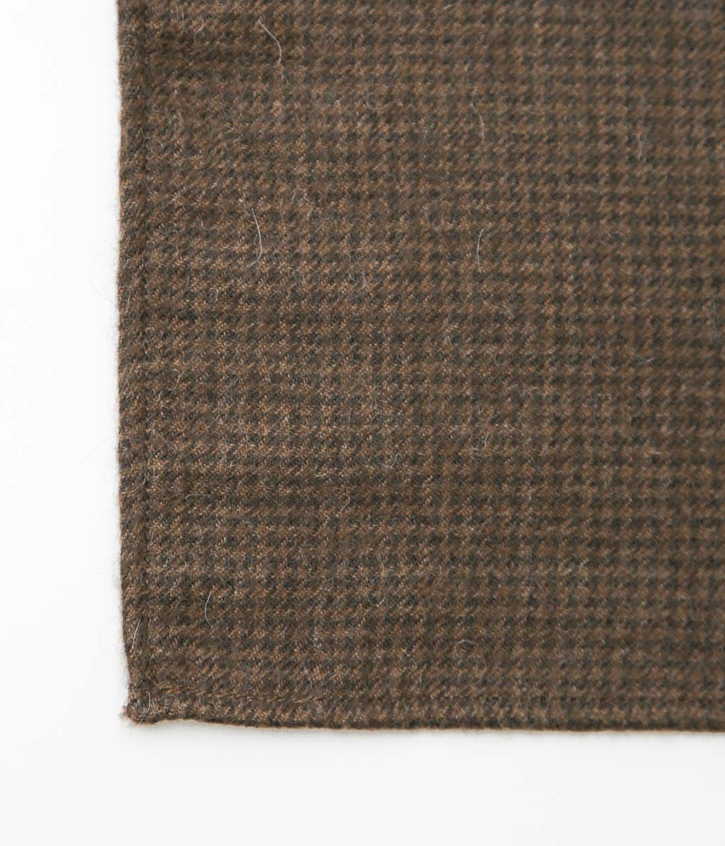 EVAN KINORI ''WOVEN SCARF'' (UNDYED-BROWN)