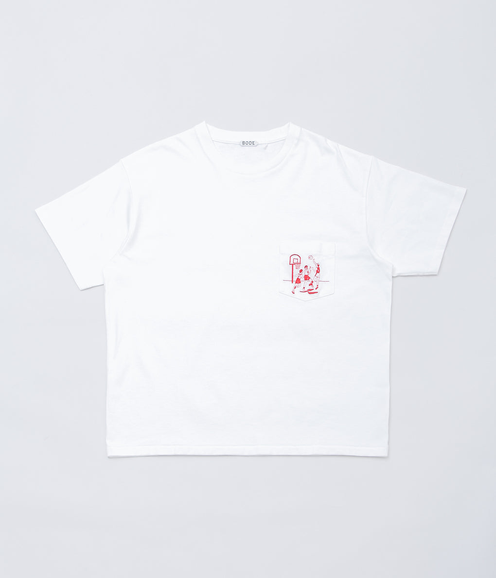 BODE ''EMBROIDERED HOOP TEE'' (CREAM)