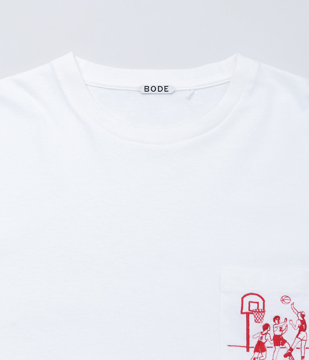 BODE ''EMBROIDERED HOOP TEE'' (CREAM)