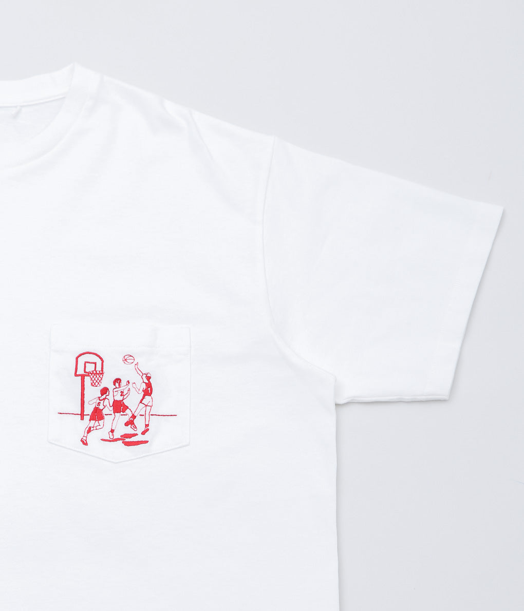 BODE ''EMBROIDERED HOOP TEE'' (CREAM)