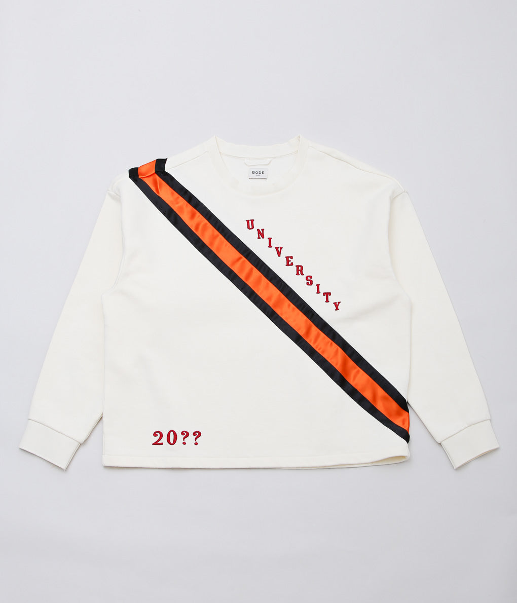 BODE ''GRAD COLORS SWEATSHIRT'' (CREAM)