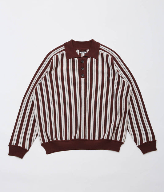 BODE ''HOGAN STRIPE POLO'' (BROWN MULTI)