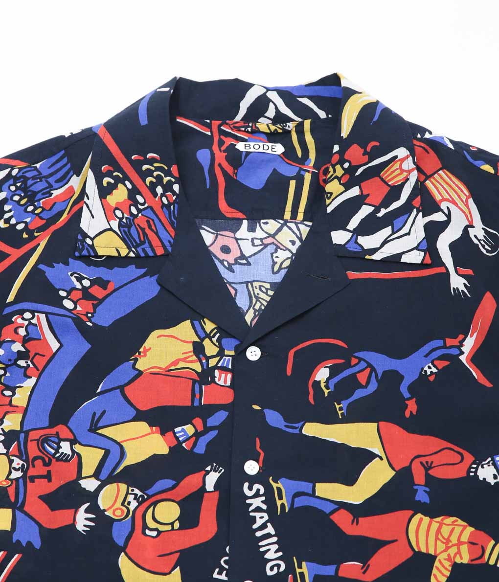 BODE ''PASTIMES LS SHIRT'' (BLACK MULTI)