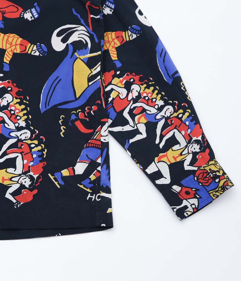 BODE ''PASTIMES LS SHIRT'' (BLACK MULTI)