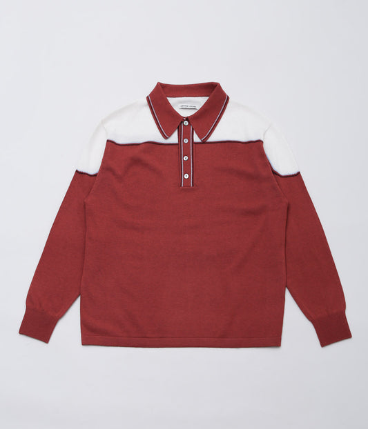 CARTER YOUNG ''KOWALSKI KNIT POLO'' (BURGUNDY/CREAM)