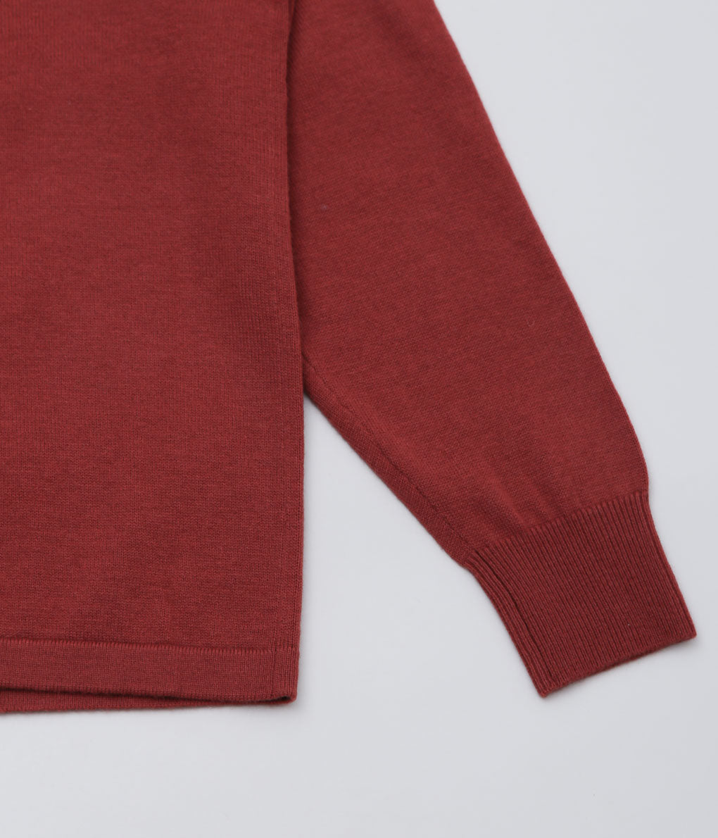 CARTER YOUNG ''KOWALSKI KNIT POLO'' (BURGUNDY/CREAM)