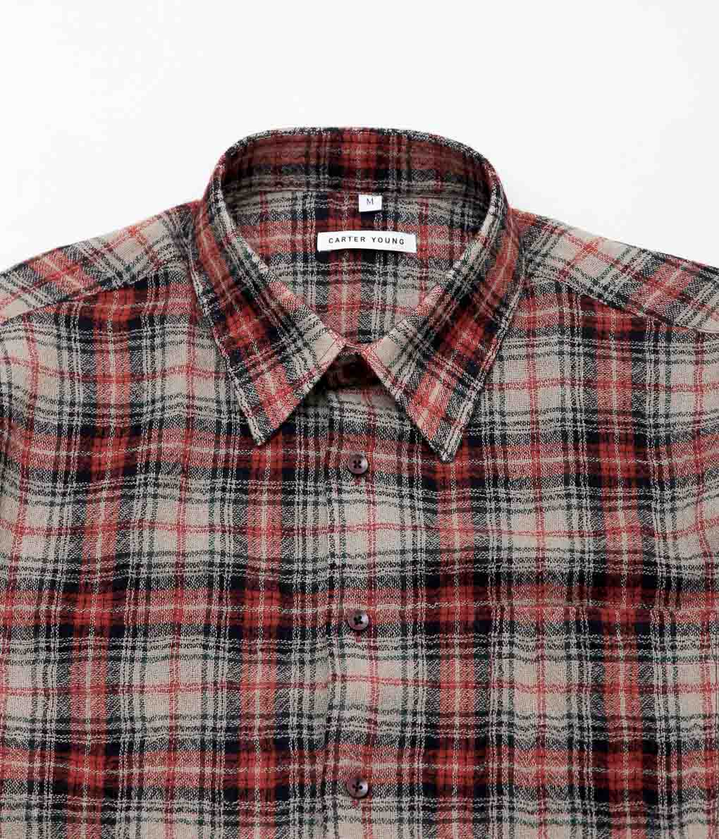 CARTER YOUNG ''HUGO SHIRT'' (RED/MILTI PLAID)