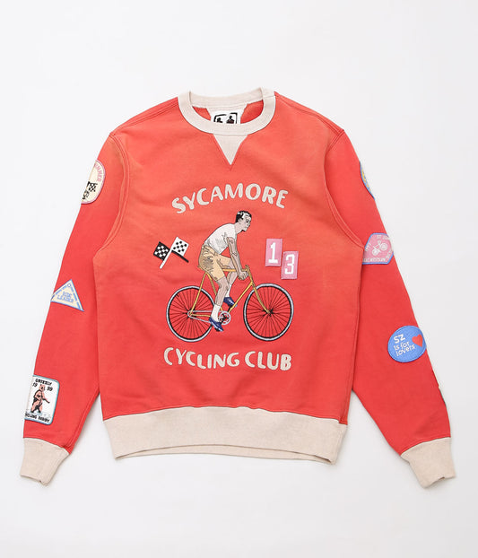 SAMUEL ZELIG "SYCAMORE CYCLING CREWNECK"(VINTAGE RED)