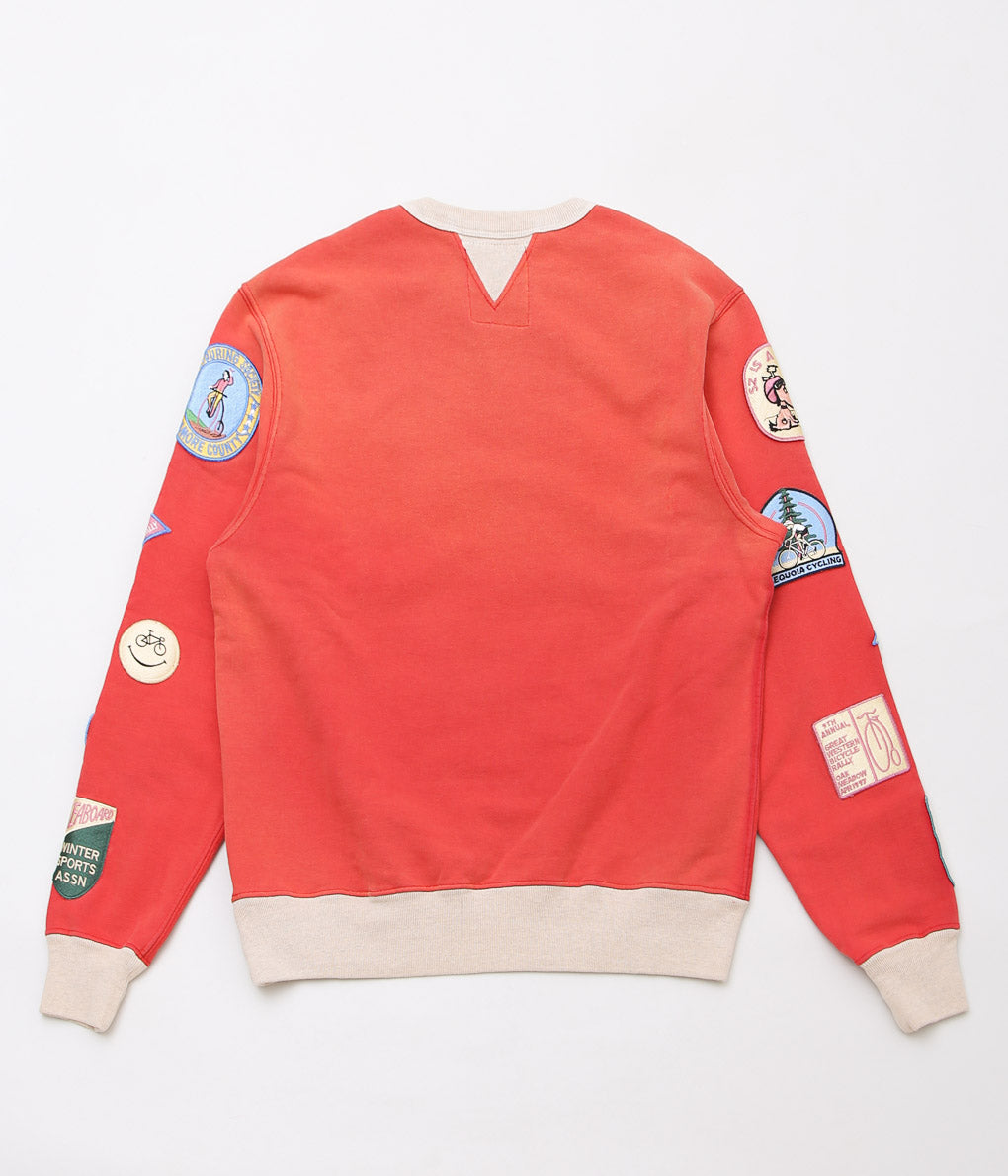 SAMUEL ZELIG "SYCAMORE CYCLING CREWNECK"(VINTAGE RED)