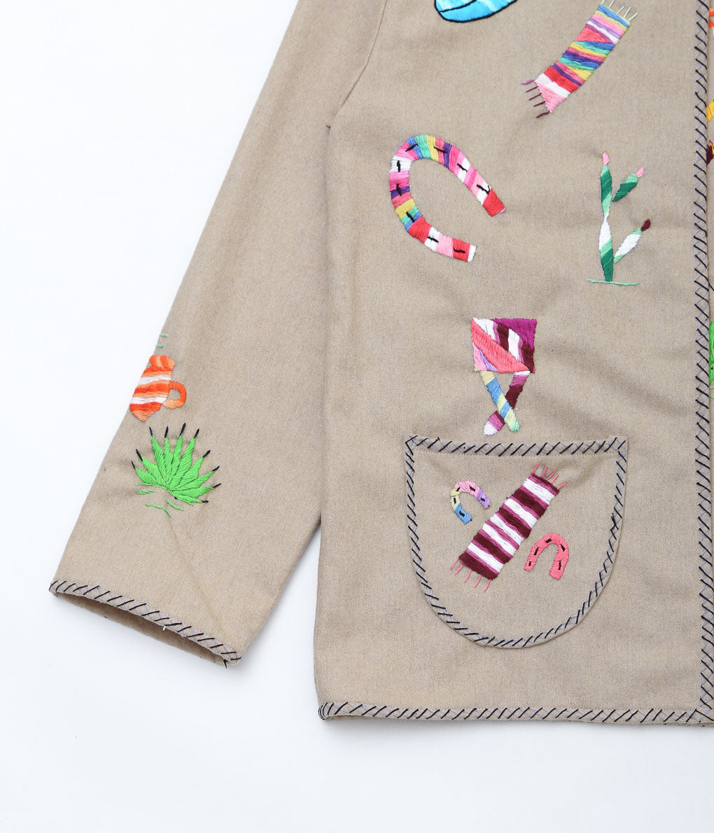 OAXACA ''SOUVENIR JACKET B'' (KHAKI/COLORFUL)