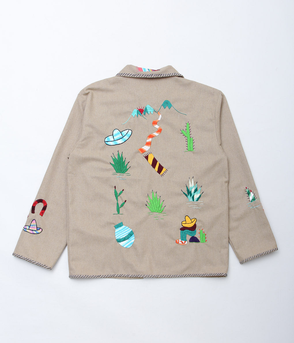 OAXACA ''SOUVENIR JACKET B'' (KHAKI/COLORFUL)