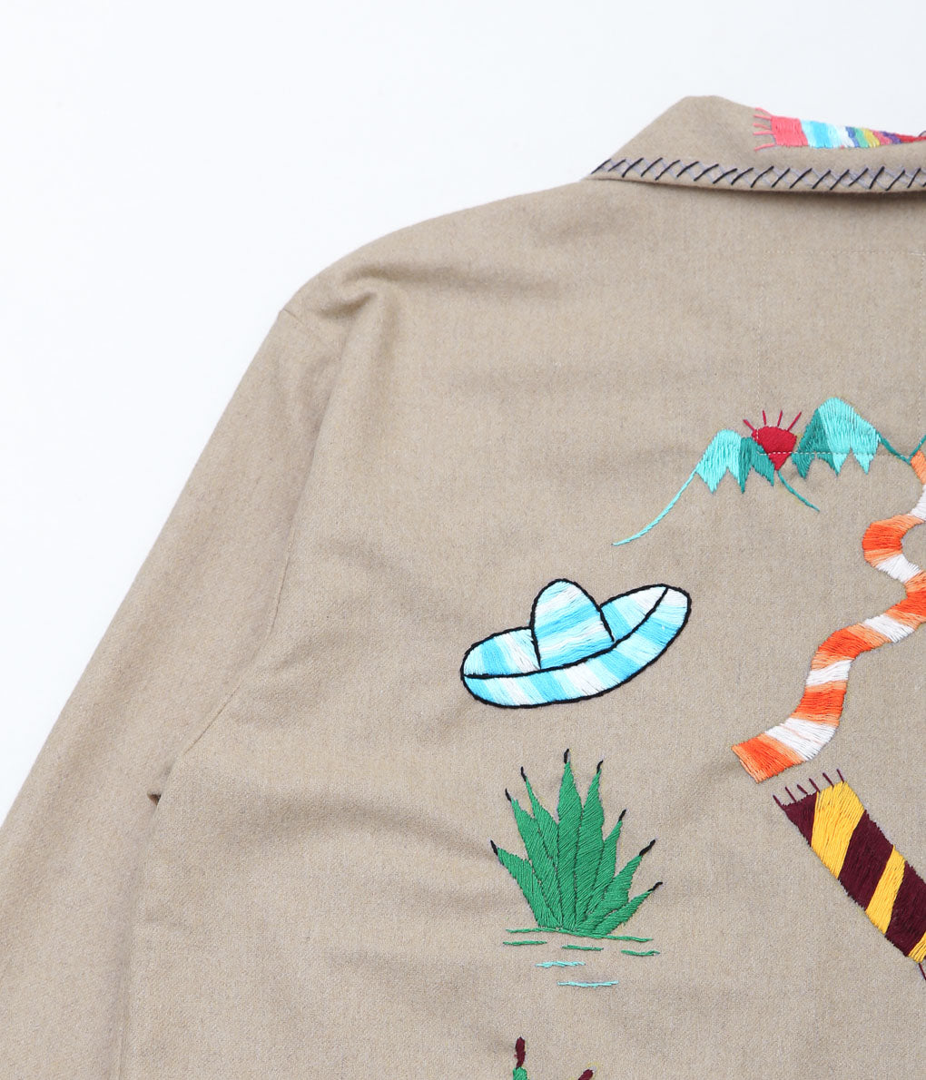 OAXACA ''SOUVENIR JACKET B'' (KHAKI/COLORFUL)