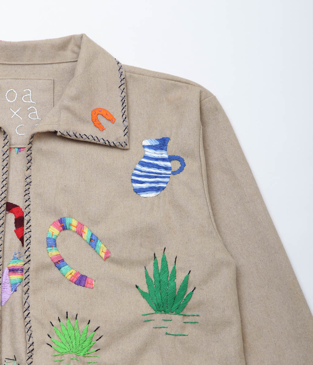 OAXACA ''SOUVENIR JACKET A'' (KHAKI/COLORFUL)