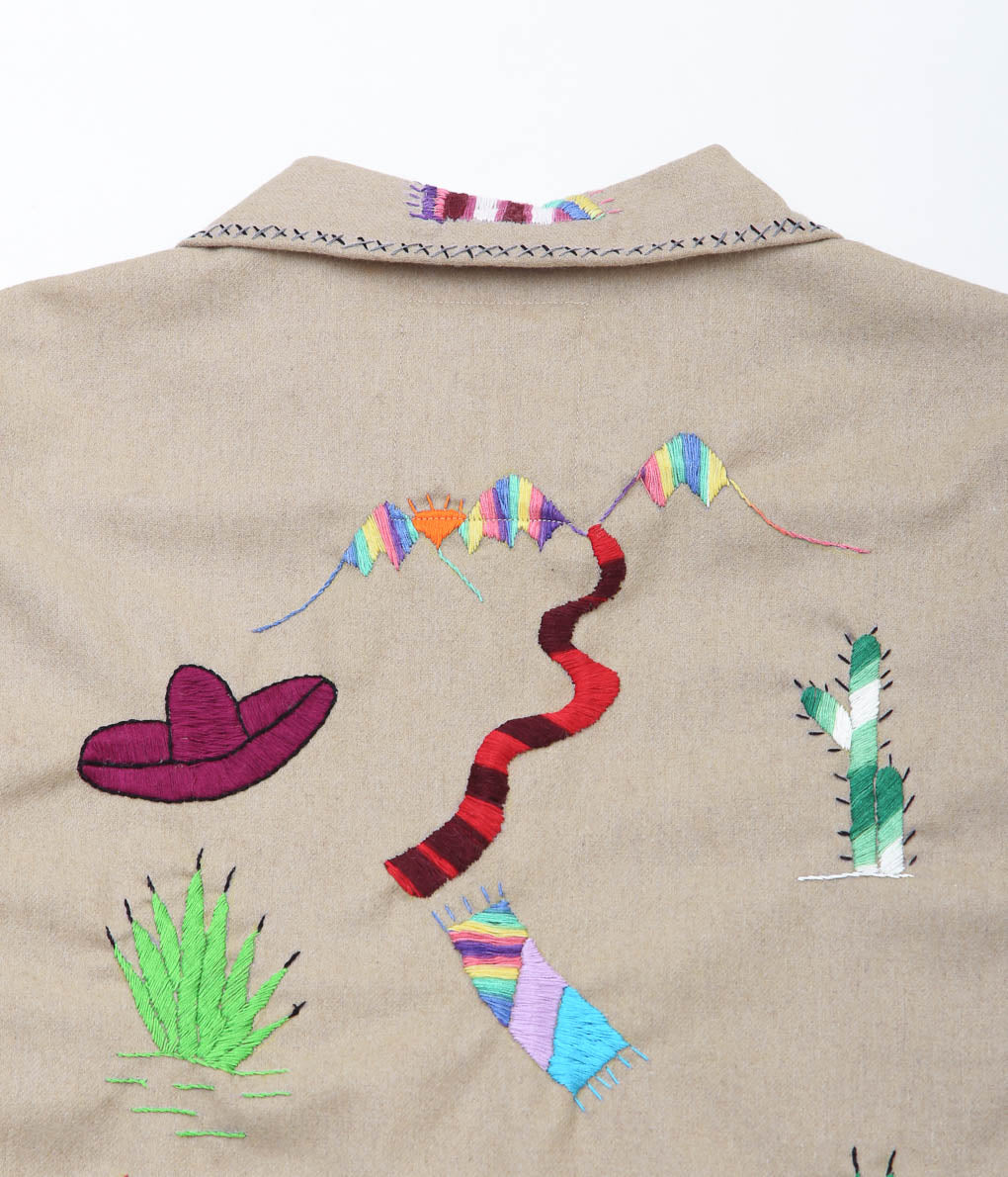 OAXACA ''SOUVENIR JACKET A'' (KHAKI/COLORFUL)