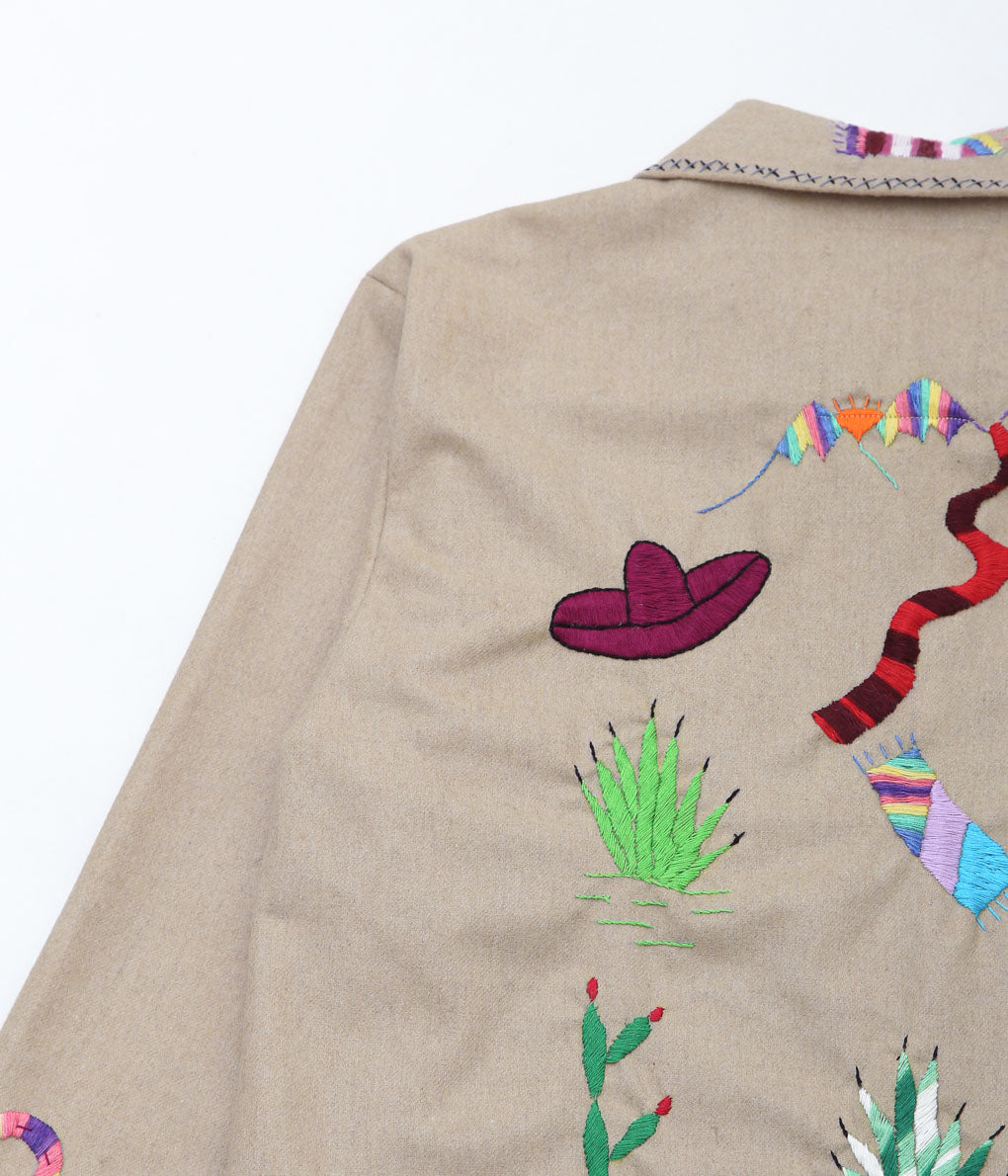 OAXACA ''SOUVENIR JACKET A'' (KHAKI/COLORFUL)