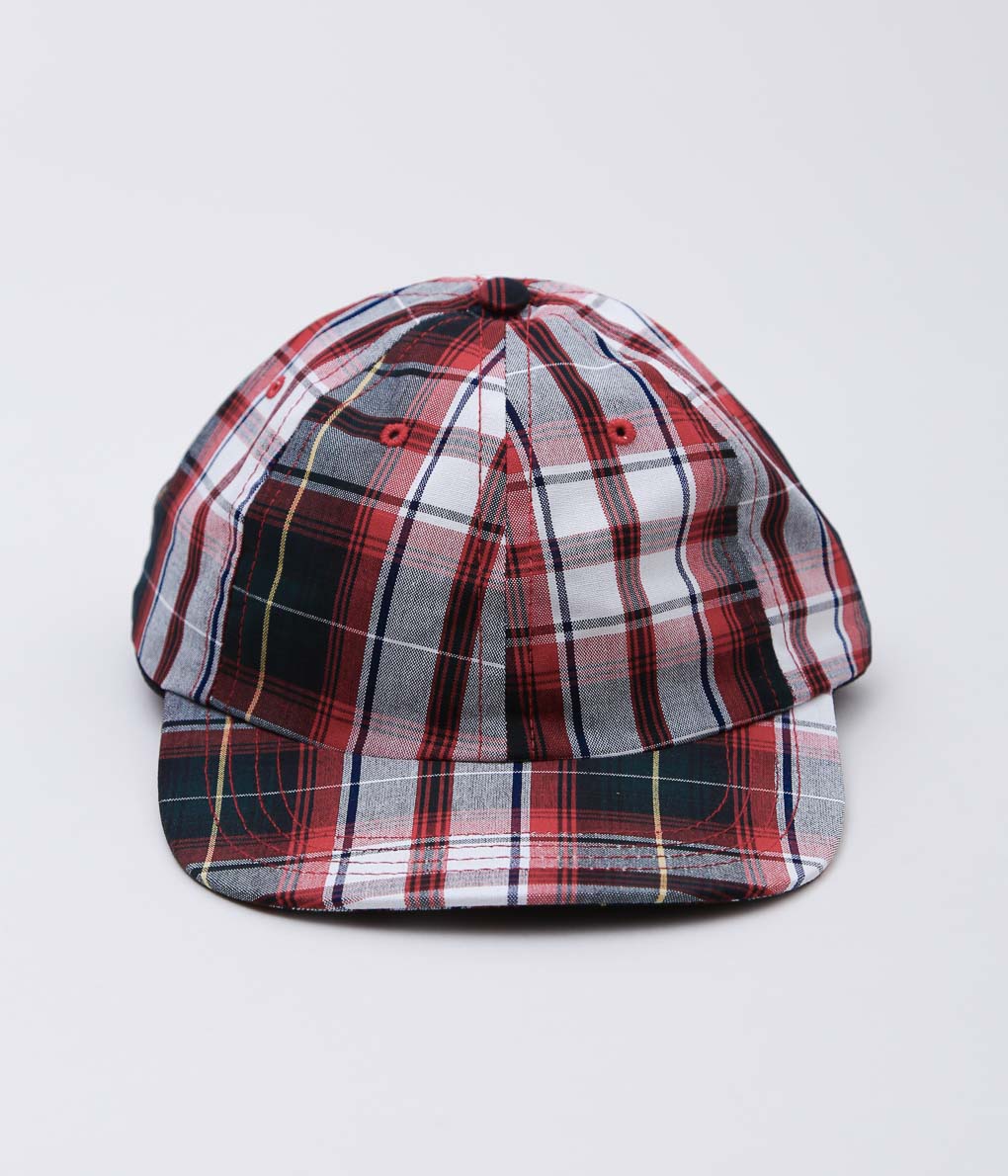 COMPETITION HEADWEAR ''UNIFORM PLAID FLAG EMBROIDERY MVP CAP'' (WHITE/RED)