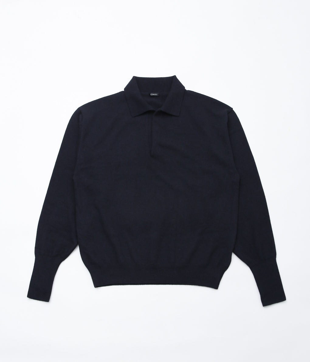 COMOLI ''Cashmere Skipper Knit'' (NAVY)