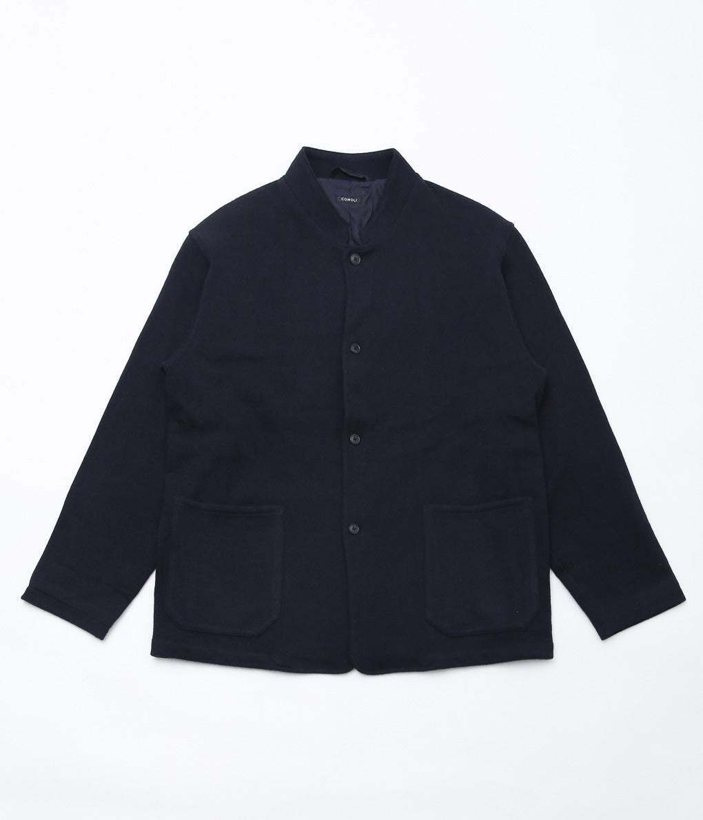 COMOLI ''Cashmere Stand Collar Knit Jacket'' (NAVY)