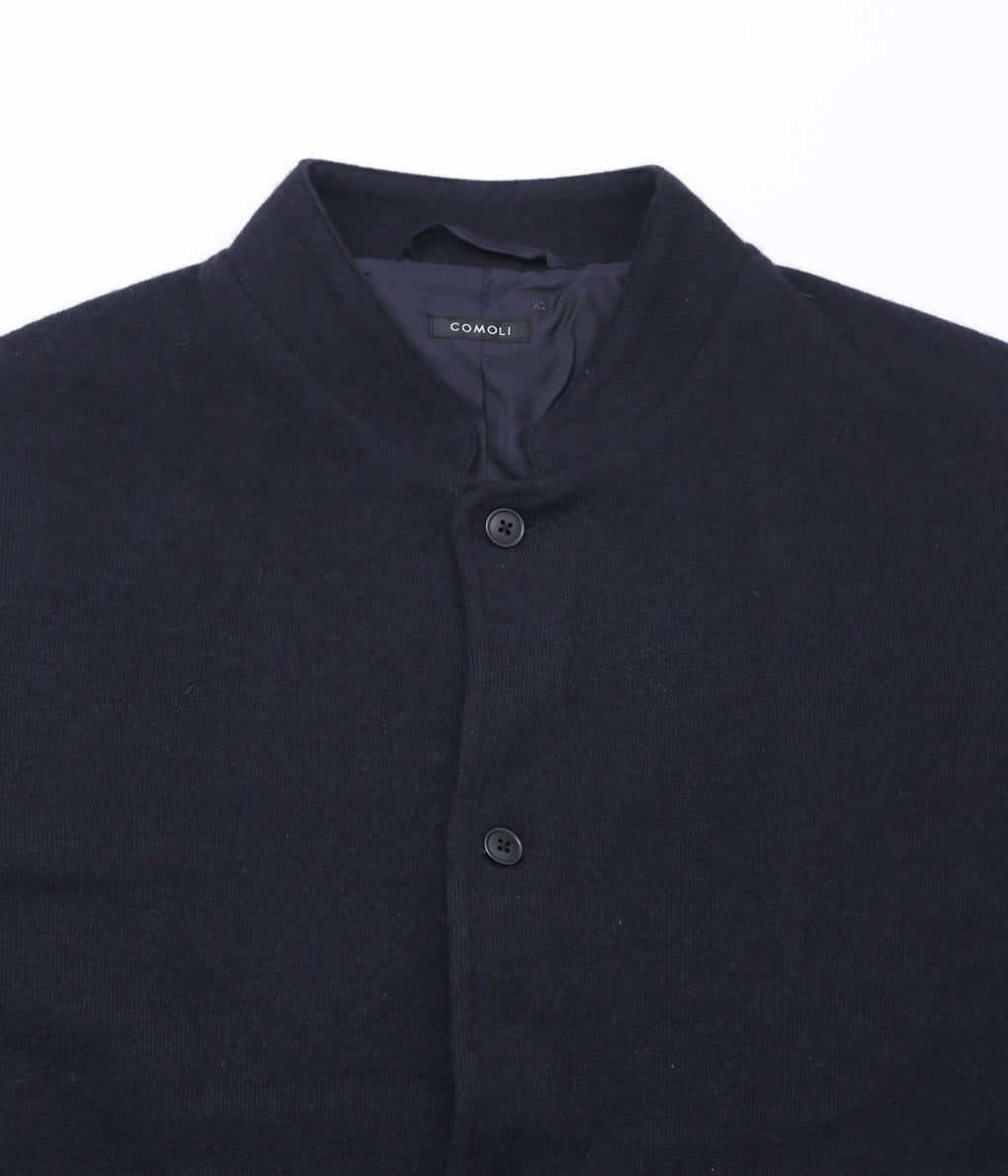 COMOLI ''Cashmere Stand Collar Knit Jacket'' (NAVY)