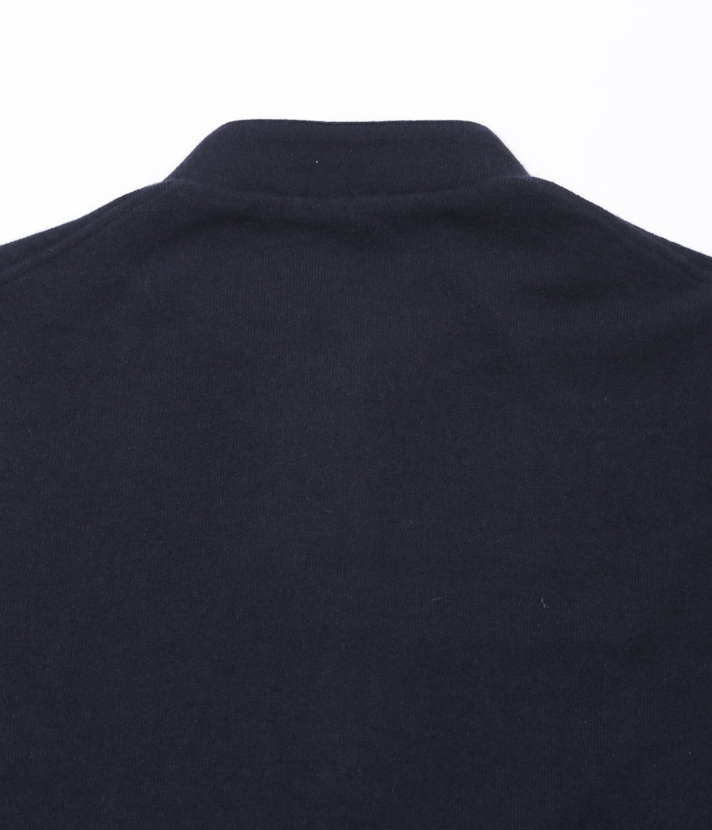 COMOLI ''Cashmere Stand Collar Knit Jacket'' (NAVY)