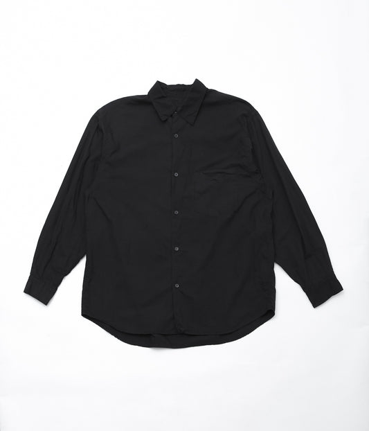 COMOLI ''KHADIコットンWレイヤー コモリシャツ'' (BLACK)