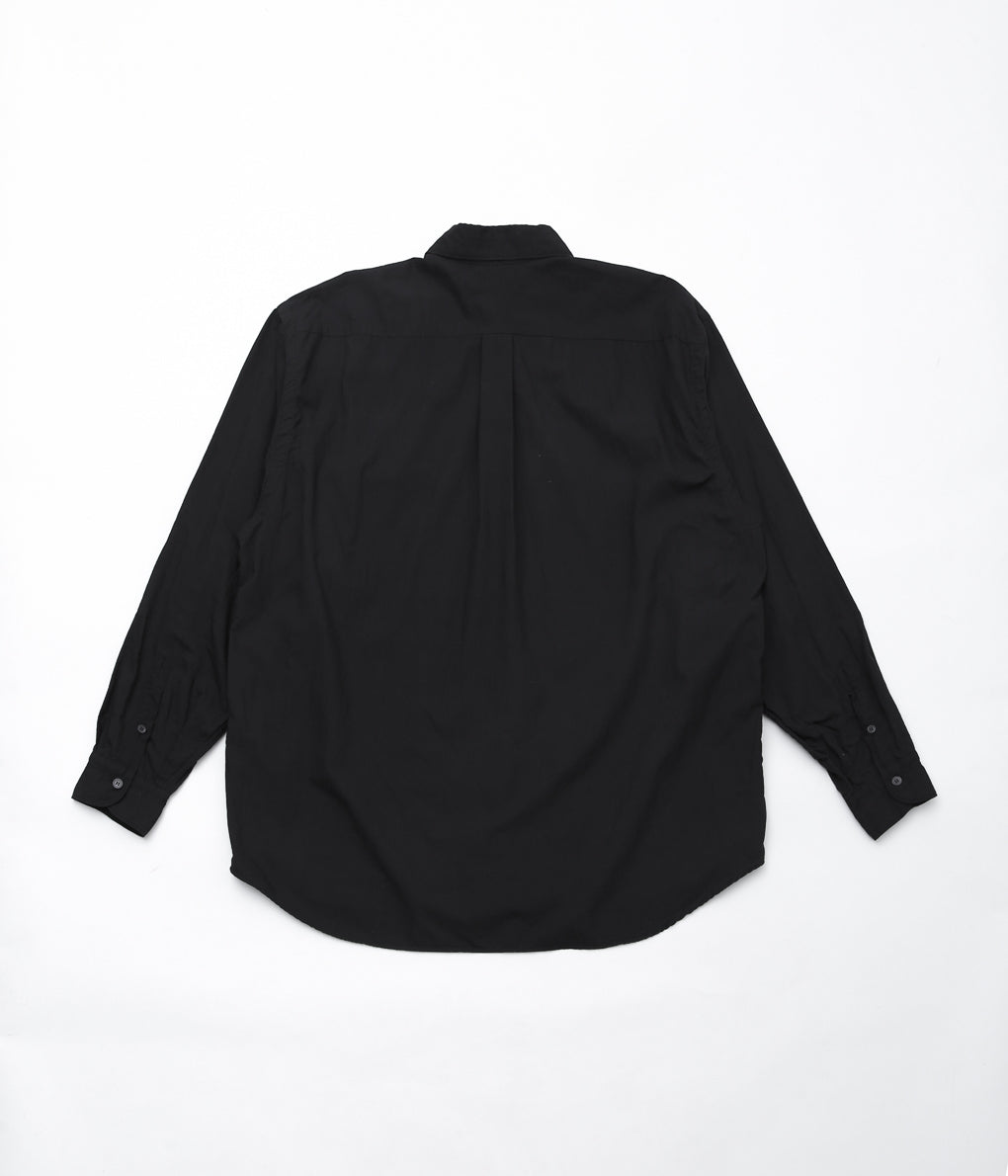 COMOLI ''KHADIコットンWレイヤー コモリシャツ'' (BLACK)