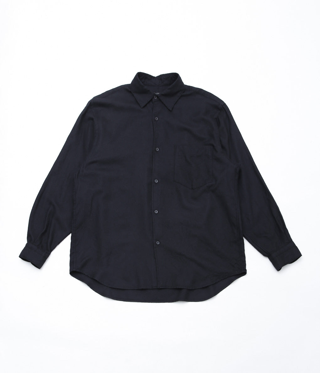 COMOLI ''Cashmere Silk Product Dyed Shirt'' (NAVY)