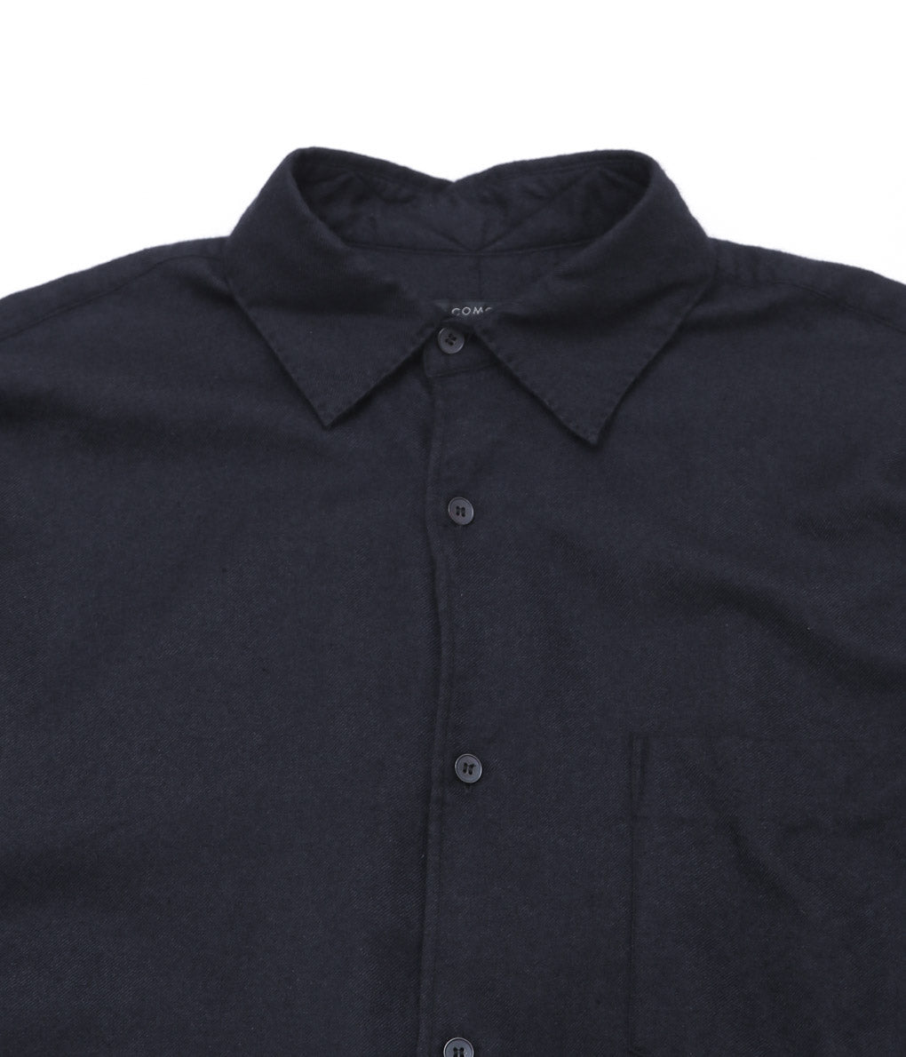 COMOLI ''Cashmere Silk Product Dyed Shirt'' (NAVY)