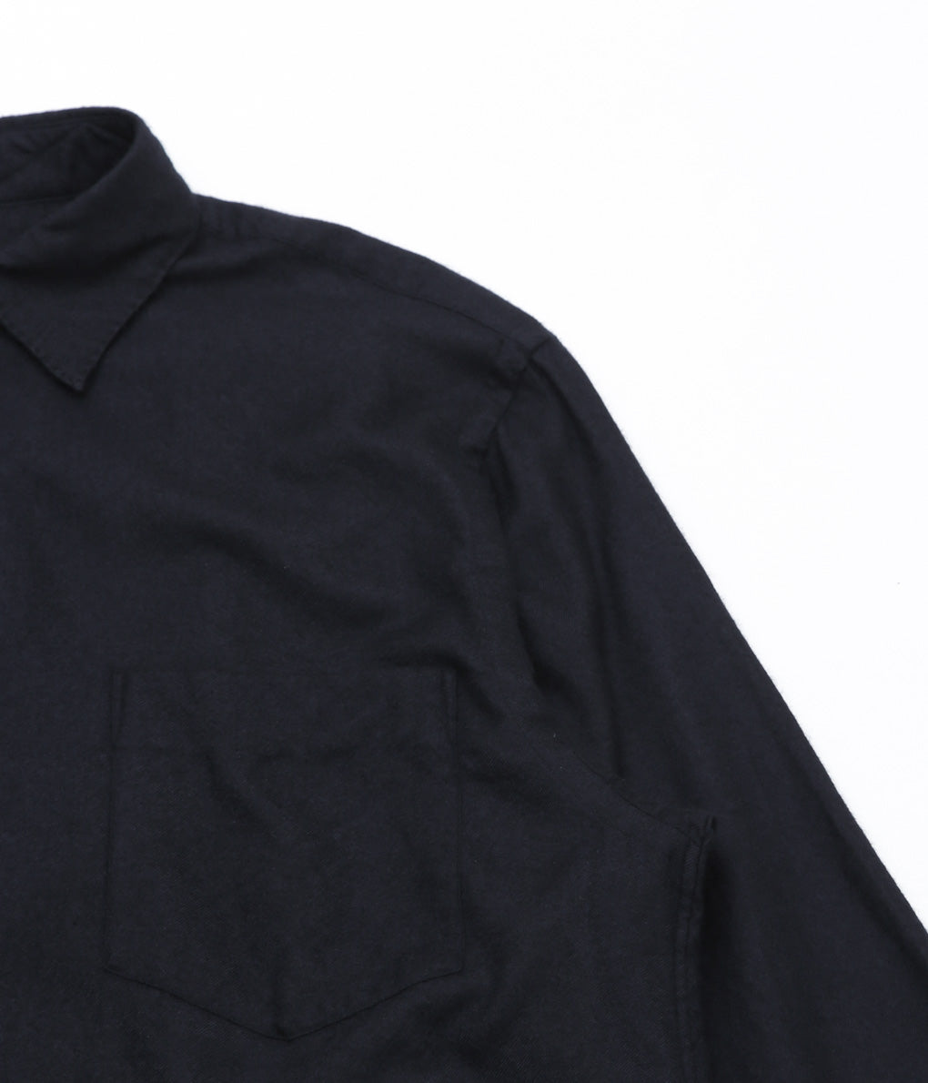 COMOLI ''Cashmere Silk Product Dyed Shirt'' (NAVY)