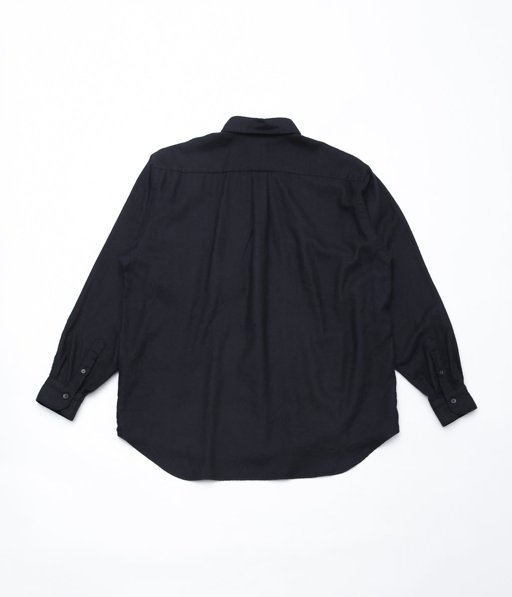 COMOLI ''Cashmere Silk Product Dyed Shirt'' (NAVY)