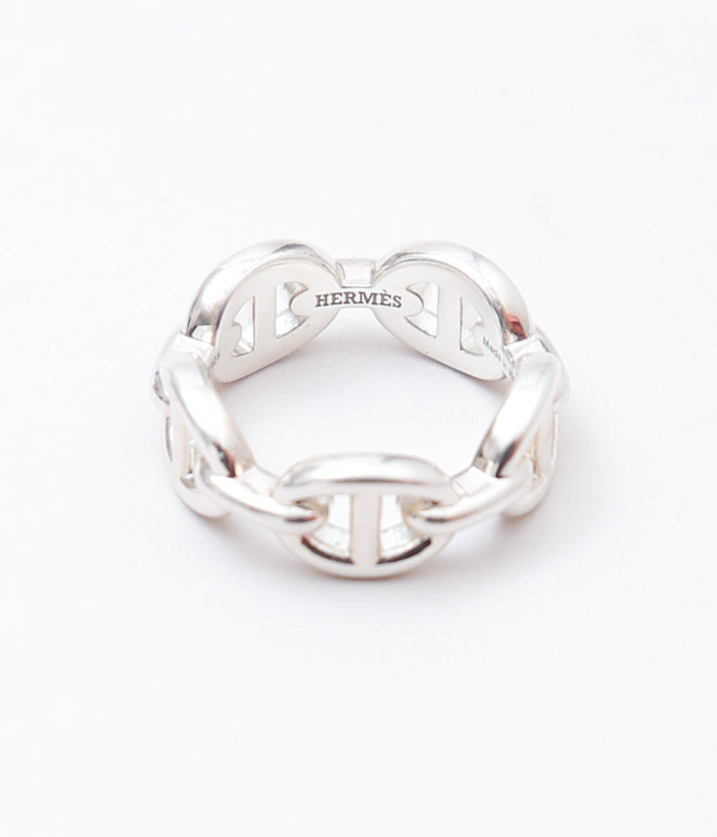 【VINTAGE JEWELRY】HERMES ''CHAINE d'ANCRE ENCHAINEE RING'' (SILVER)