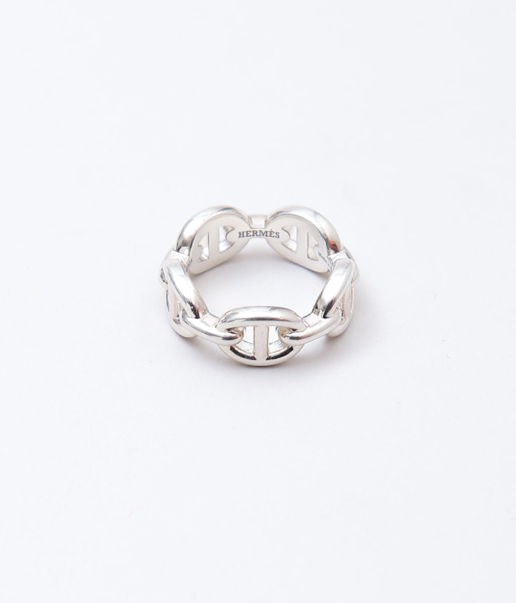 【VINTAGE JEWELRY】HERMES ''CHAINE d'ANCRE ENCHAINEE RING'' (SILVER)