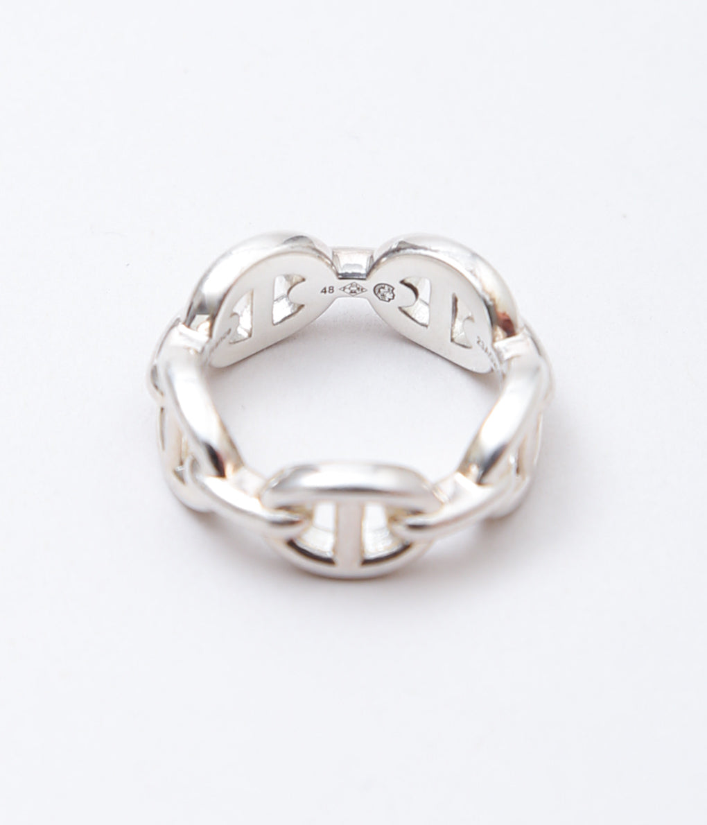 【VINTAGE JEWELRY】HERMES ''CHAINE d'ANCRE ENCHAINEE RING'' (SILVER)