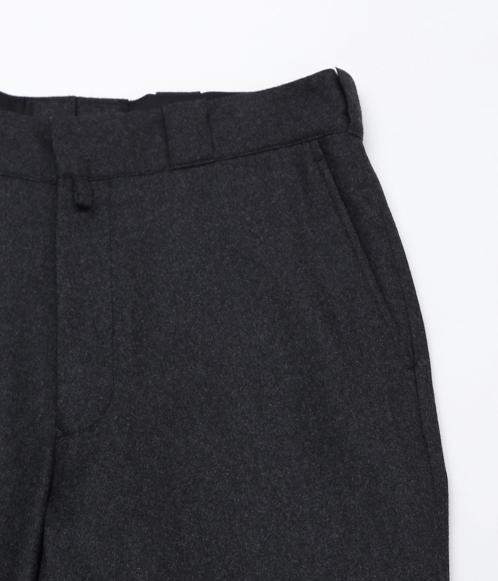 COMOLI ''Wool Flannel Pants'' (CHARCOAL)